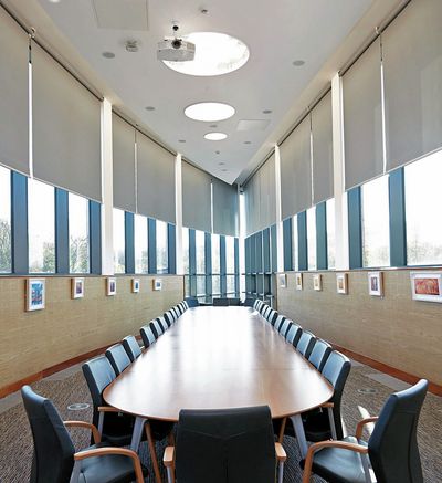 Roller Blind Systems, SG 4970, Multiscreen 1-10%, Room shot "Durham Gateway", Durham, United Kingdom